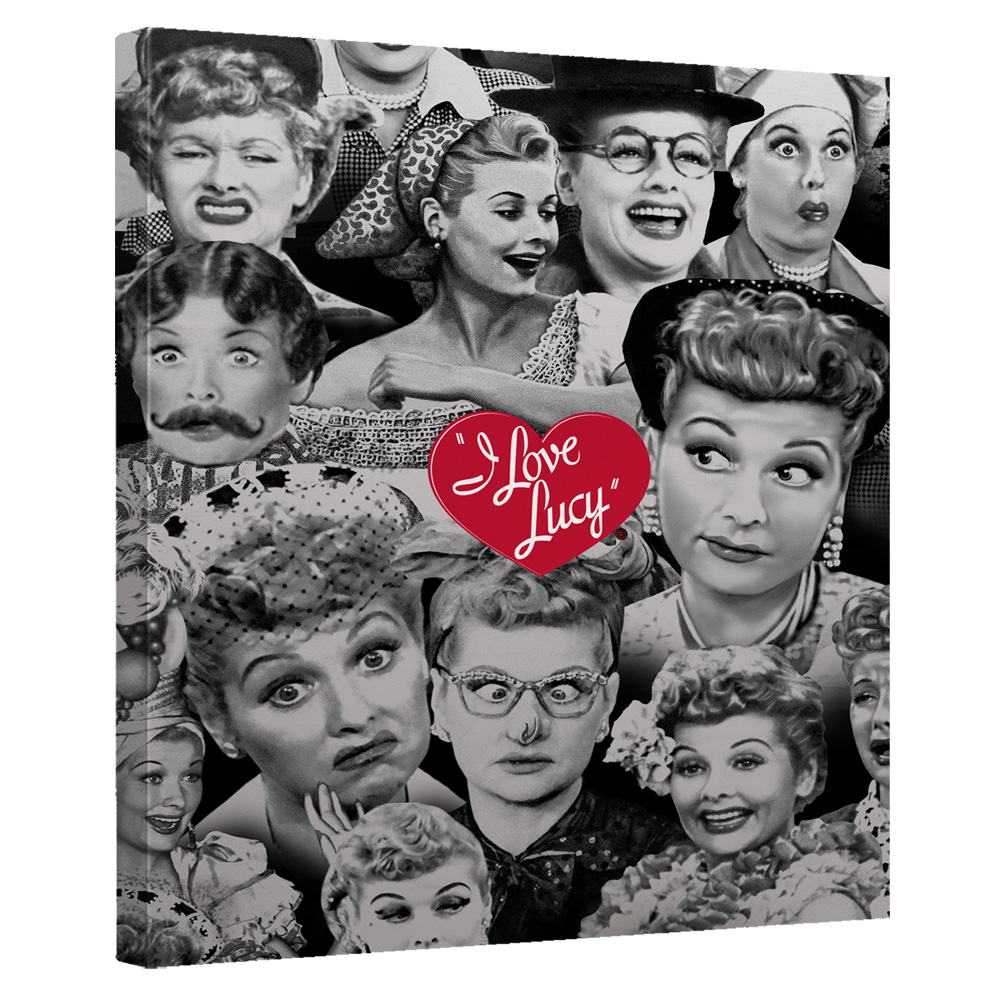 I Love Lucy Heart Logo Canvas Wrap Wall Art Print