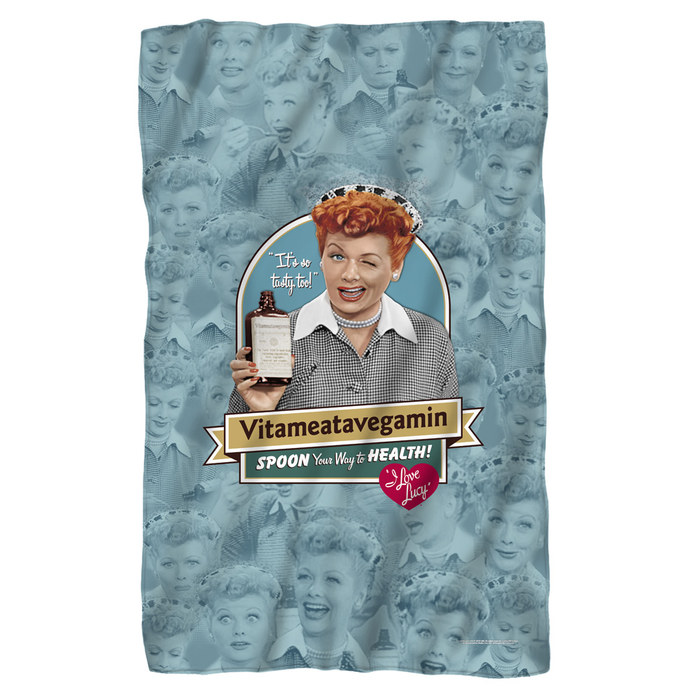 I Love Lucy Vitameatavegamin Fleece Throw Lucystorecom I Love Lucy Vitameatavegamin Fleece Throw Lucystorecom