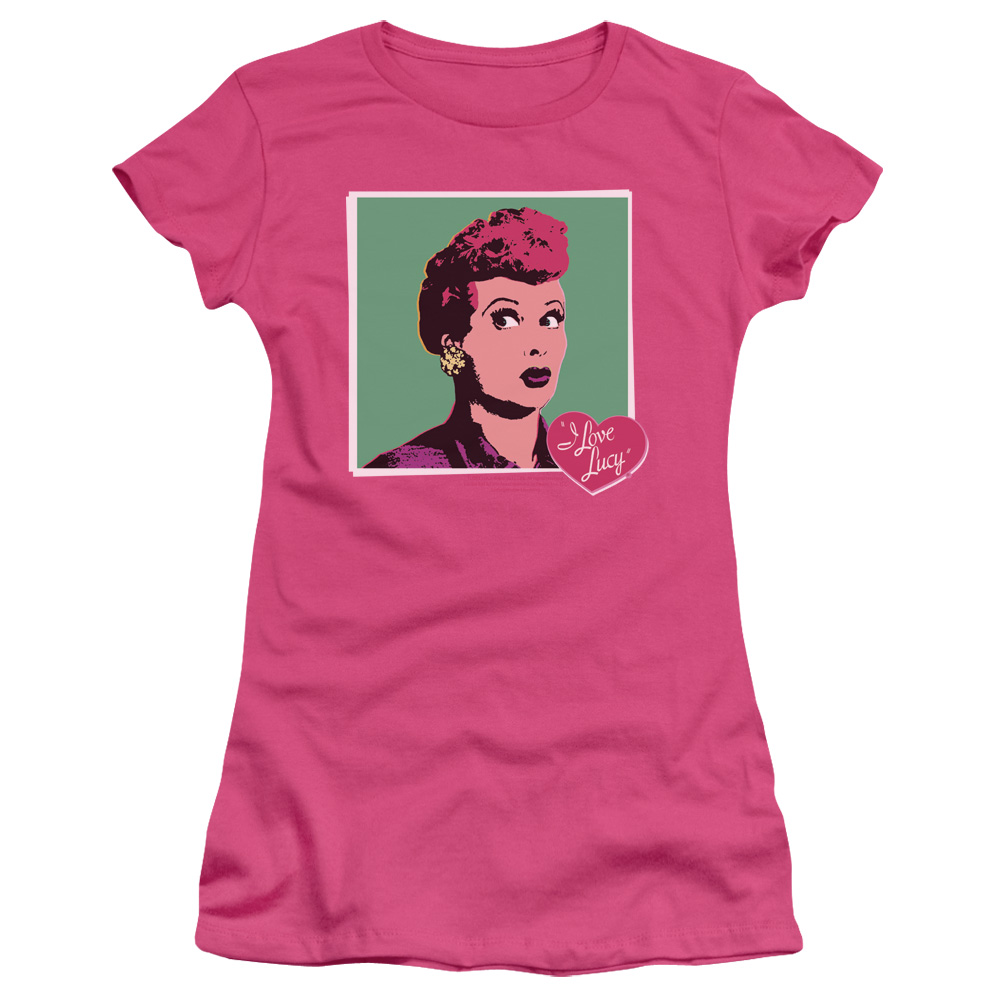 I Love Lucy Show Lucille Ball I LOVE LUCY Licensed Juniors Cap Sleeve T-Shirt