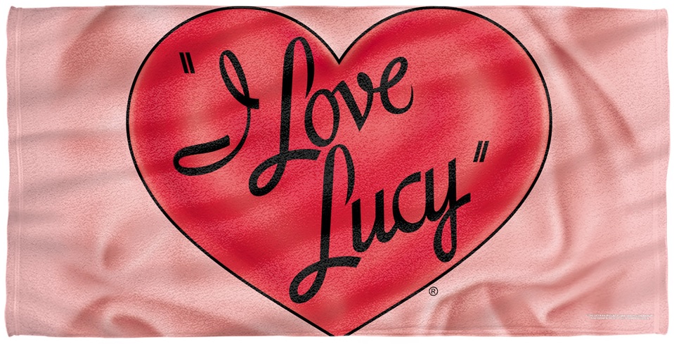 I Love Lucy Heart Logo Beach Towel | LucyStore.com